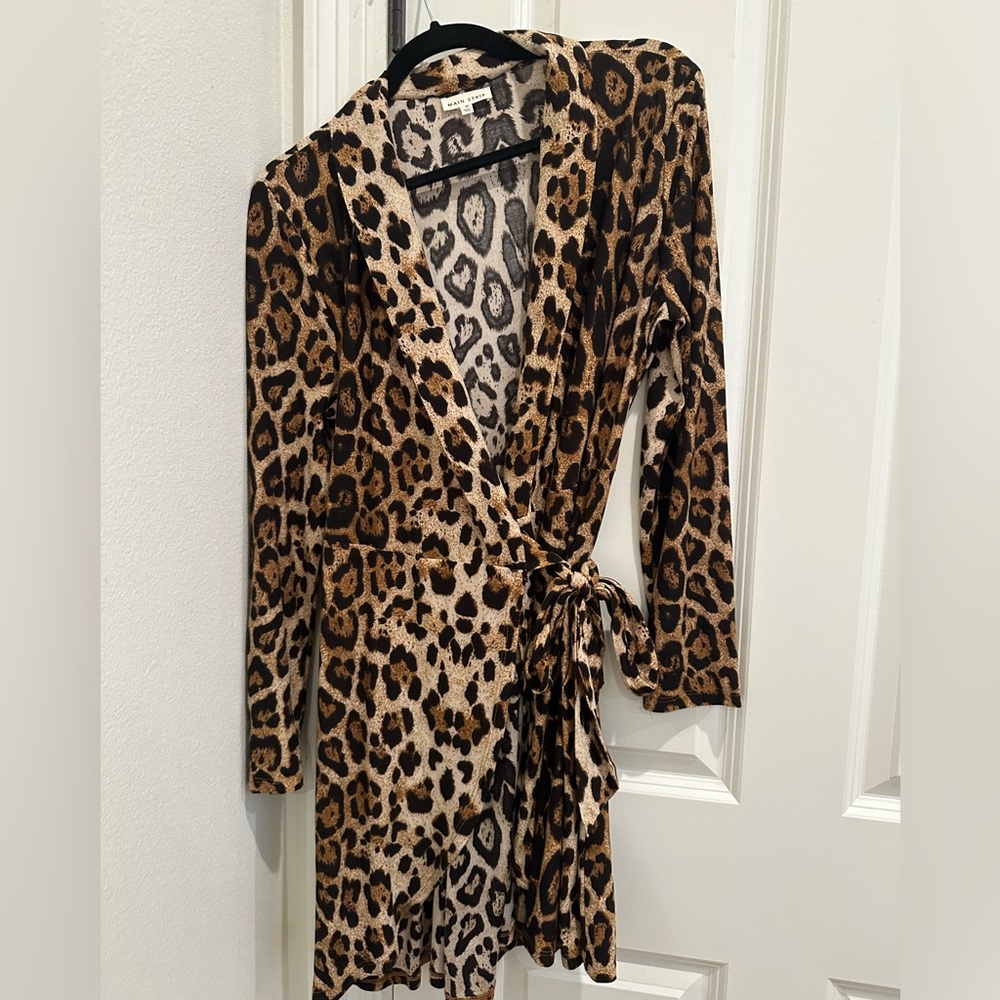 Cheetah wrap dress